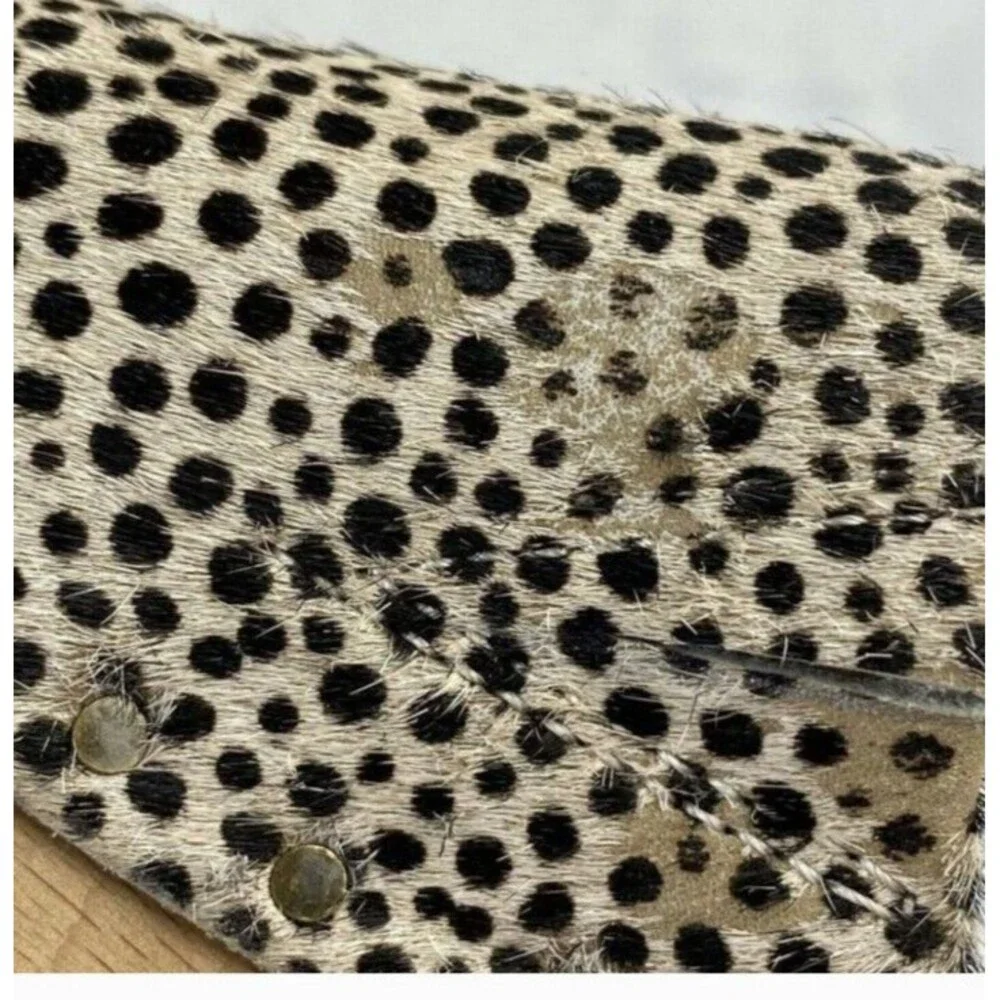 Madewell Leopard Print The Evelyn Clog Slide‎ Sandal Calf Hair Preppy Safari 5.5 - Picture 7 of 8